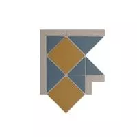 Topcer Victorian designs and borders Угол к бордюру 23,7х23,7 см, цвет: синий, серый, оранжевый