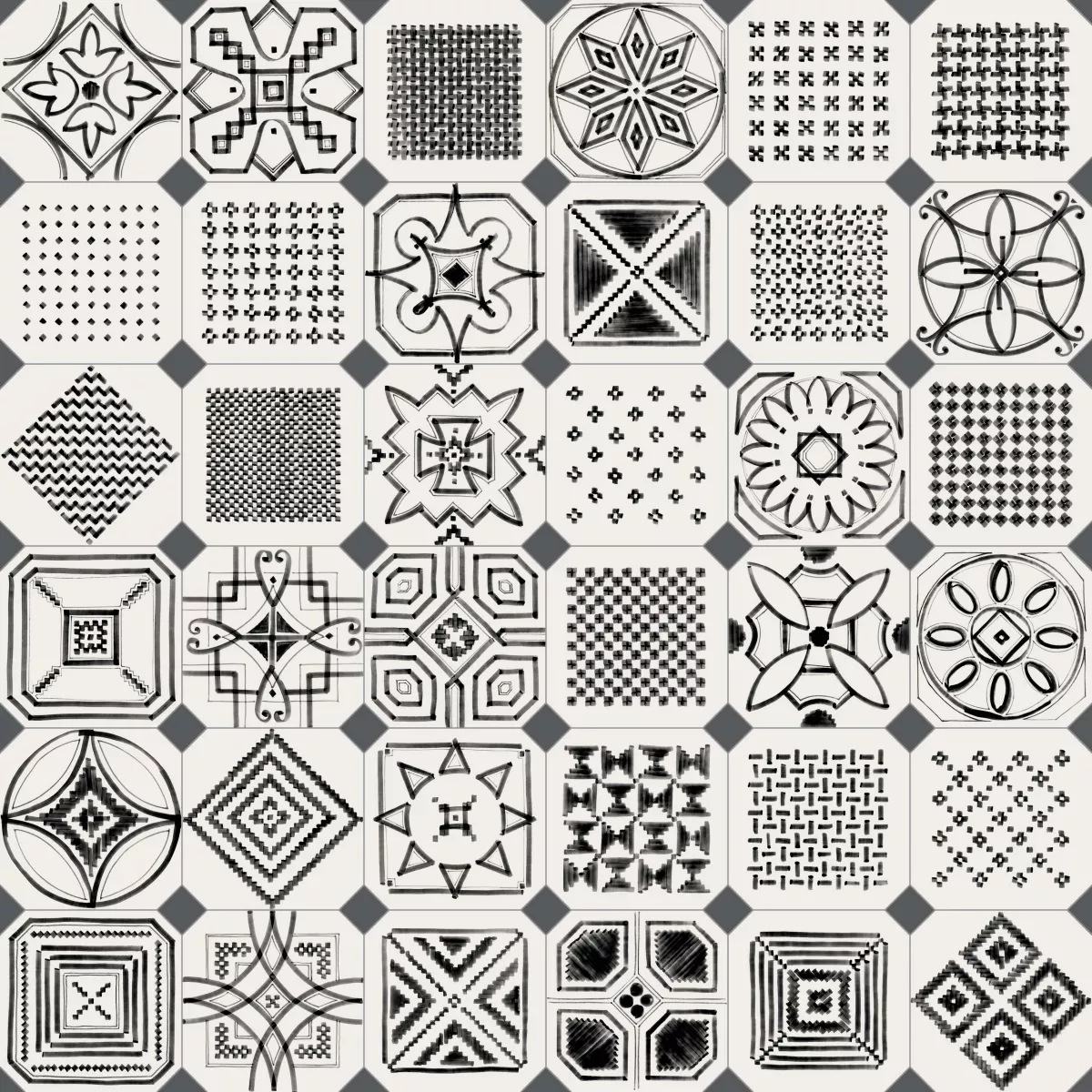 Декор Octogono Variette Sombra 20x20 от Vives Ceramica (Испания)