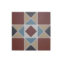 Topcer Victorian designs and borders Мозаика керамическая сетка 30х30 см, цвет: красный, синий, бежевый
