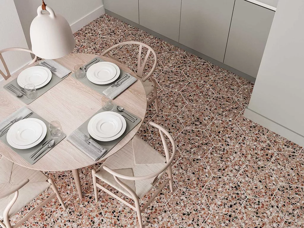 Керамогранит Terrazzo White Colours (123385) 32x36.8 от DNA Tiles (Испания)