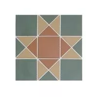 Topcer Victorian designs and borders Мозаика керамическая сетка 30х30 см, цвет: зелёный, жёлтый, оранжевый