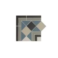 Topcer Victorian designs and borders Угол к бордюру 24х24 см, цвет: черный, синий, серый