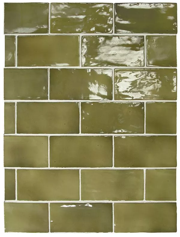 Настенная плитка MANACOR BASIL GREEN 26908 7.5x15  Equipe Ceramicas