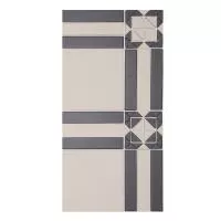 Topcer Victorian designs and borders Мозаика керамическая сетка 24х48,2 см, цвет: черный, бежевый