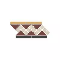 Topcer Victorian designs and borders Бордюр 15х28 см, цвет: черный, красный, бежевый, жёлтый