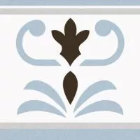 Декор 1900 Valvanera-2 celeste 20x20 от Vives Ceramica (Испания)