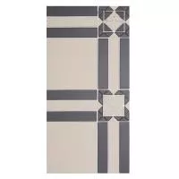 Topcer Victorian designs and borders Мозаика керамическая сетка 24х48,2 см, цвет: бежевый, серый
