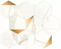 Мозаика Marvel Shine Calacatta Prestigio Gold Hex Shiny (A4WU) 25.1x29 от Atlas Concorde (Италия)
