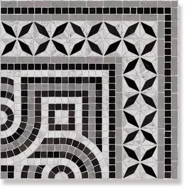 Декор Via Appia Cant. Paxos Negro 43.5x43.5 от Vives Ceramica (Испания)