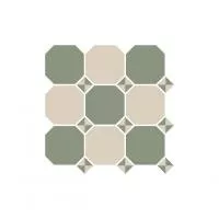 Topcer Victorian designs and borders Мозаика керамическая сетка 30x30 см, цвет: зелёный, бежевый