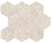 Мозаика Boost Stone White Mosaico Hex (A67I) 25x28.5 от Atlas Concorde (Италия)