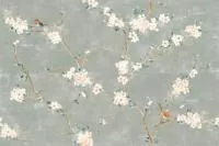 Настенная плитка Mixed Verde Decoro Fiori di Pesco Rett.(A+B) (RC5L) 40x120 от Ragno (Италия)