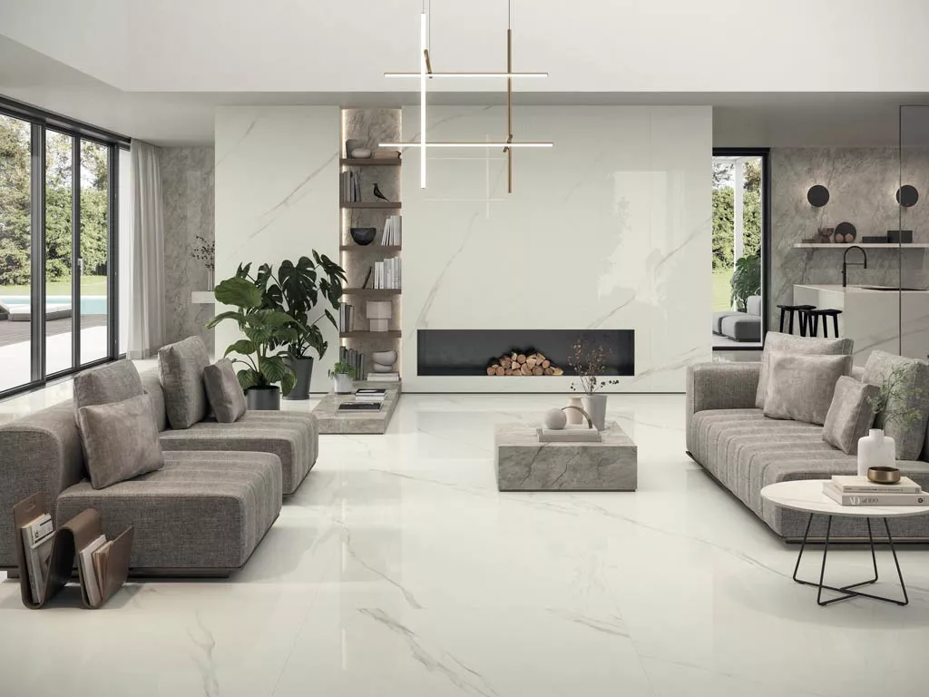 Плинтус Marvel Meraviglia Silver Majestic Battiscopa Sagomato Sx левый Lapp.(AJVK) 7.2x30 от Atlas Concorde (Италия)