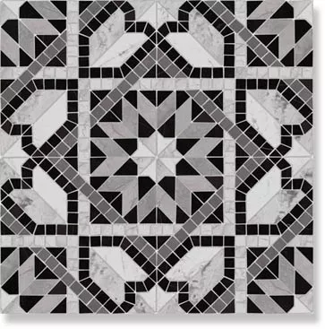 Керамогранит Via Appia Cilena Negro 43.5x43.5 от Vives Ceramica (Испания)