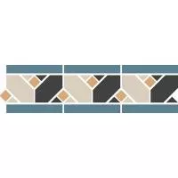 Topcer Victorian designs and borders Бордюр 12х42 см, цвет: черный, синий, бежевый, жёлтый