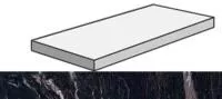 Угловая ступень SENSI GEMS  ANG. TOP SX TITAN BLACK левая (PF60005661) 32x120x4.5x2 от ABK Ceramiche (Италия)
