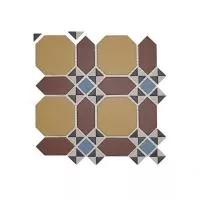 Topcer Victorian designs and borders Мозаика керамическая сетка 29,4х29,4 см, цвет: синий, жёлтый, серый, коричневый