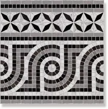 Декор Via Appia Cen. Nola Negro 43.5x43.5 от Vives Ceramica (Испания)