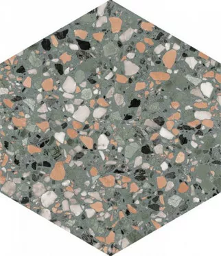 Керамогранит Terrazzo Teal (123384) 32x36.8 от DNA Tiles (Испания)
