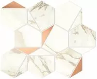 Мозаика Marvel Shine Calacatta Imperiale Gold Hex Shiny (A4WW) 25.1x29 от Atlas Concorde (Италия)