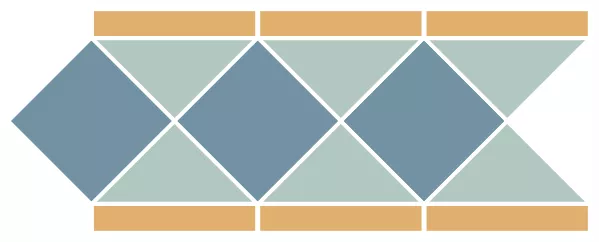 Portree Blue Border