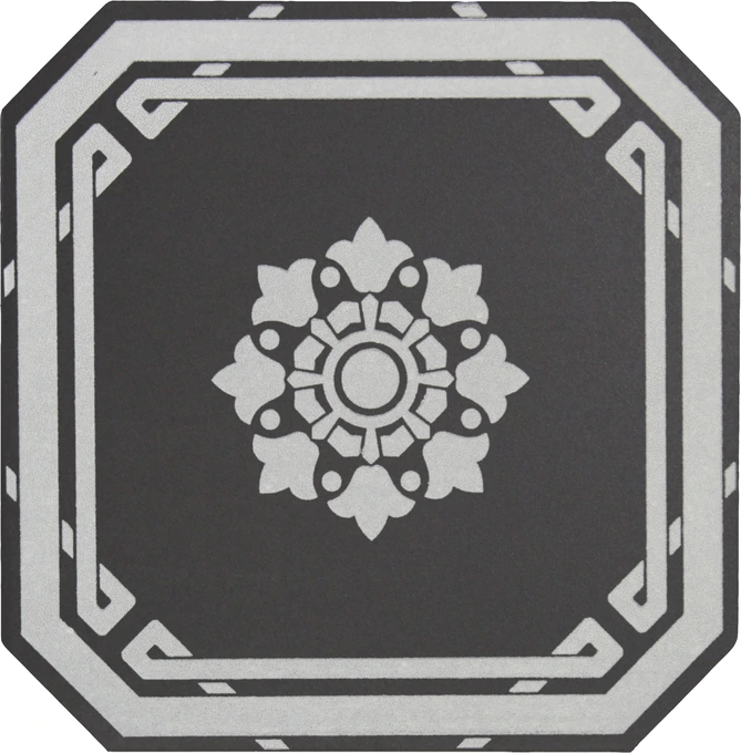 Grazia Old England · OTTAGONO 20X20 DEC BLACK DOVER