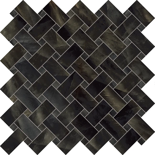 Emil Tele Di Marmo Crystal Intrecci Vitrum Black Lappato 30x30 см