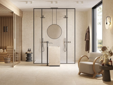 Керамогранит ELYSIAN TRAVERTINO LIGHT EY 07 SP SQ 120 120x120x9 от Mirage (Италия)