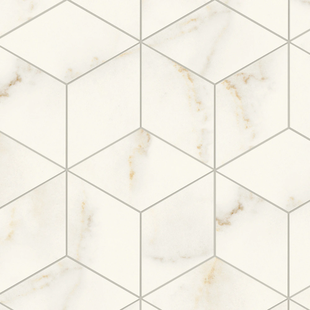 Мозаика Marvel X Calacatta Apuano Mosaico Esagono Silk 30×35