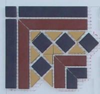 Угол керамический Corner GUILFORD 2 Strip Stand.(Dot14, Tr.1/2 21, Strip 20+14) 16.5x16.5 от TopCer (Португалия)