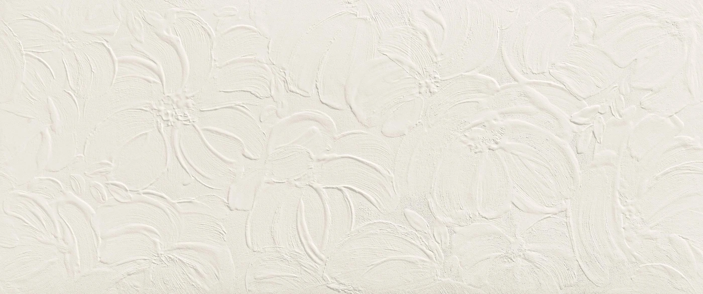 Керамическая плитка 3D Wall Plaster Bloom White 50×120