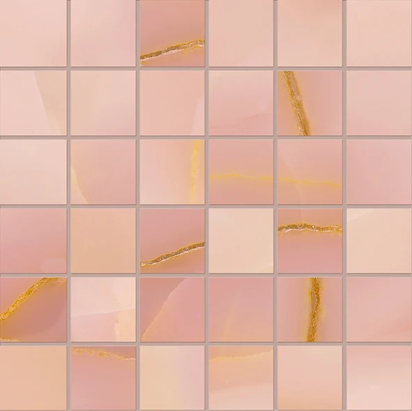 Emil Tele Di Marmo Pure Onyx Mosaico 50 X 50 Onyx Malva Lappato 30x30 см