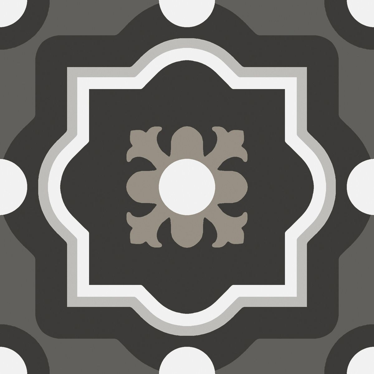 Керамогранит Patchwork Black&White 04 20×20