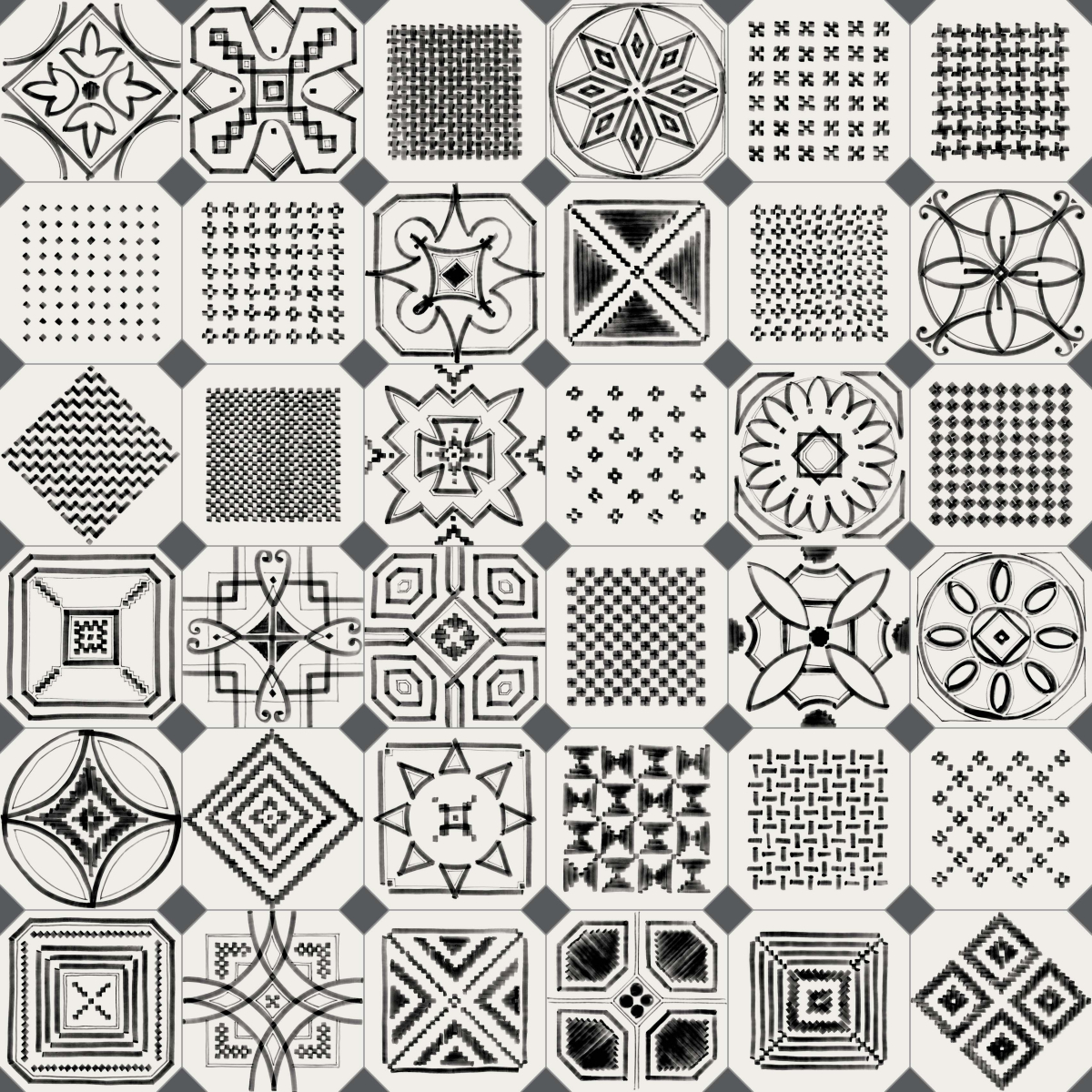 Декор Octogono Variette Sombra 20x20 от Vives Ceramica (Испания)