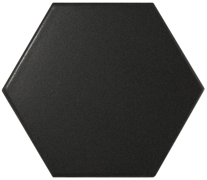 SCALE Hexagon Black Matt 10.7x12.4
