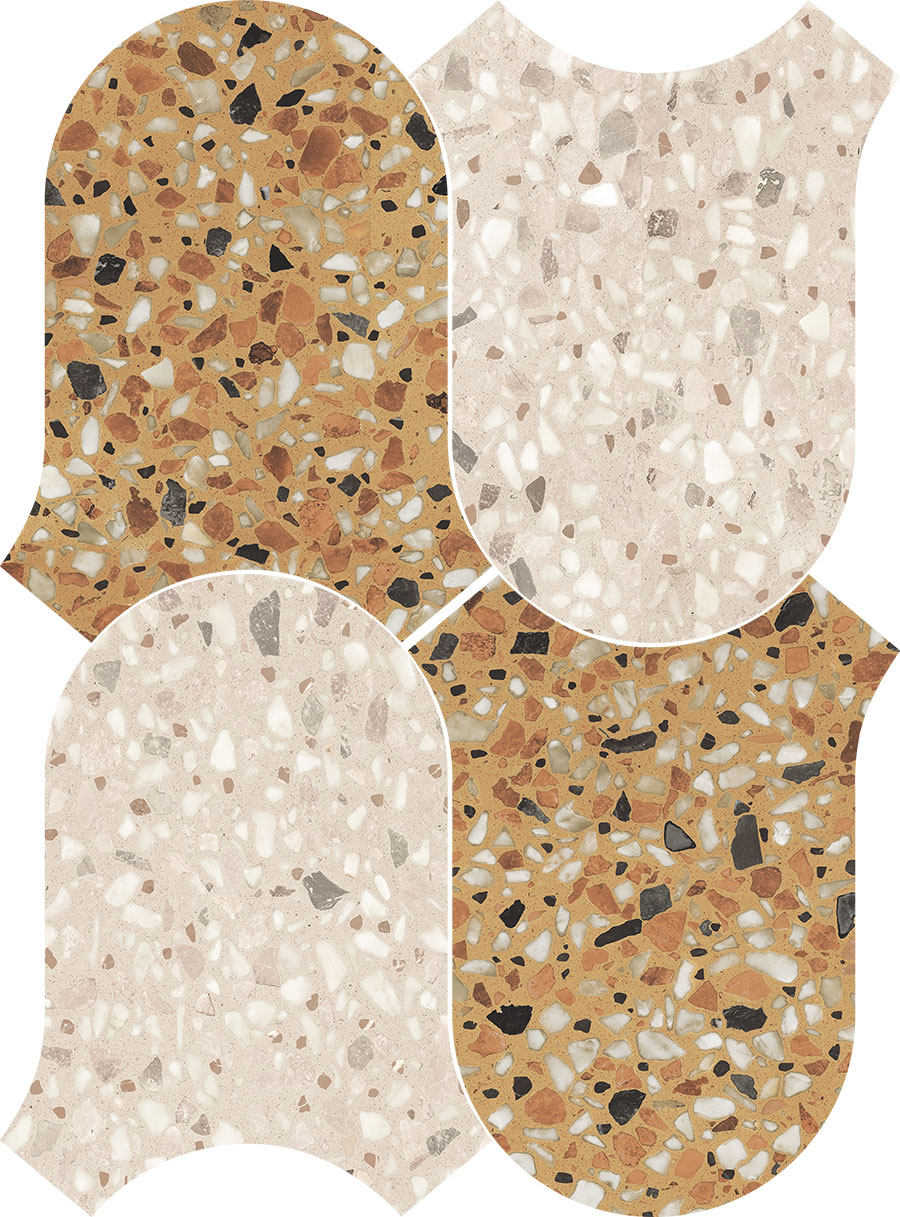 Мозаика Chicco Onda Mosaic Senape/Greige 27x36.5