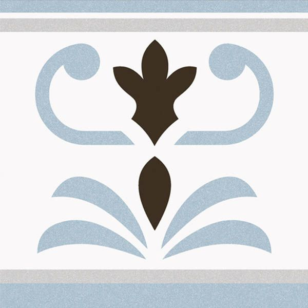 Декор 1900 Valvanera-2 celeste 20x20 от Vives Ceramica (Испания)