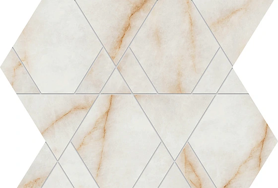 Мозаика Marvel Diva Ice Crystal Mosaico Triangle Lappato 28.9×33.4