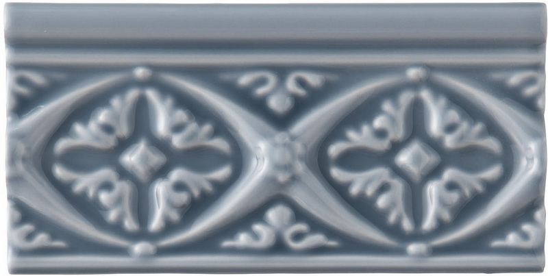 Бордюр NERI RELIEVE BIZANTINO STORM BLUE (ADNE4142) 7.5x15 от ADEX (Испания)