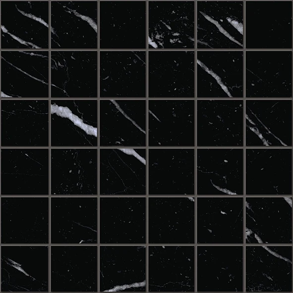 Emil Tele Di Marmo Selection Mosaico 50 X 50 Nero Marquinia Lappato 30x30 см