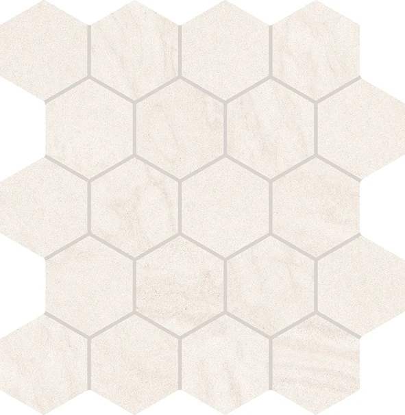 Provenza Varana Stone Mosaico Hexagon Cross Cut White Silktech 29,3x30 см