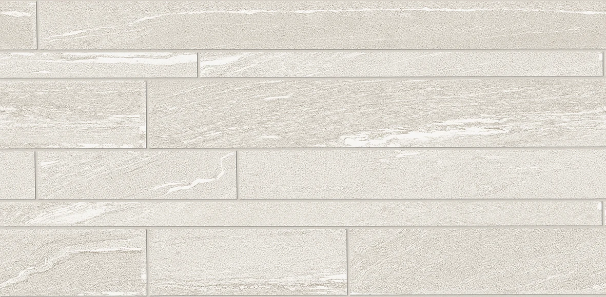 Ergon Stone Talk Listelli Sfalsati Martellata White Naturale 30x60 см