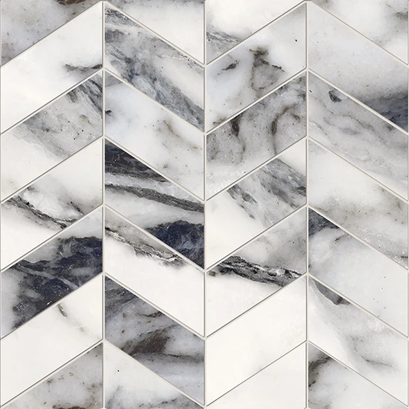 Provenza Unique Marble Mosaico Arrows Bianco Siena Lappato 30x30 см