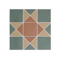 Topcer Victorian designs and borders Мозаика керамическая сетка 30х30 см, цвет: зелёный, жёлтый, оранжевый