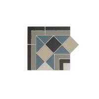 Topcer Victorian designs and borders Угол к бордюру 24х24 см, цвет: черный, синий, серый