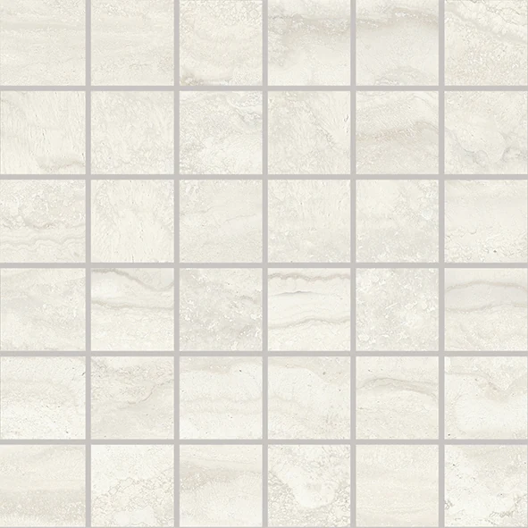 Provenza Unique Travertine Mosaico 50 X 50 Vein Cut White Lappato 30x30 см