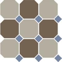Керамогранит 4401+29 OCT11-A Beige 01 Coffe Brown 29 OCTAGON/Blue Cobalt 11 Dots 30x30 от TopCer (Португалия)