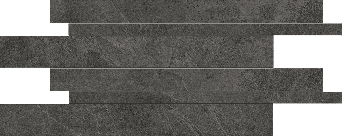 Ergon Cornerstone Listelli Sfalsati Slate Black 30x60 см
