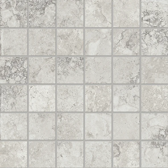 Provenza Unique Travertine Mosaico 50 X 50 Ancient Silver Naturale 30x30 см