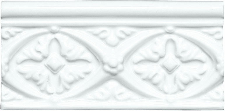 Бордюр NERI RELIEVE BIZANTINO BLANCO Z (ADNE4002) 7.5x15 от ADEX (Испания)